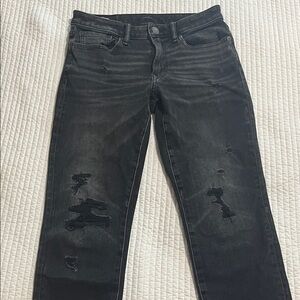 American Eagle Black Distressed Mens Jeans